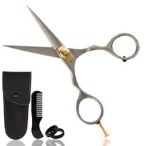 Tesoura ONTAKI Premium forjados à mão para bigode e barba 14cm