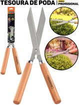 Tesoura P/ Cerca Viva Tramontina P/ Jardinagem Podas E Acabamento Em Grama Cabo De Madeira