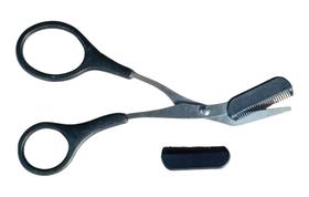 Tesoura para Aparar Sombrancelhas pelos com Cerdas Cor Preta