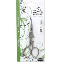 Tesoura para Bordado e Costura 10cm Rabbit Prateada Fosca - Premax Optima Line