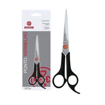 Tesoura Para Cabelo Ponto Vermelho Fio Laser 663-7, Mundial