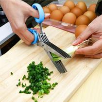 Tesoura Para Cozinha 5 Lâminas Pica Corta Salada Verdura Ervas Aço Inox Tesoura Para Cozinha 5 Lâminas Pica Corta Salada Verdura Ervas Aço Inox