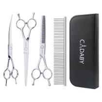 Tesoura para cuidar de cães CADABY Professional 5 em 1 Kit Silver