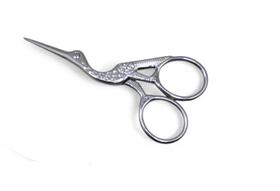 Tesoura Pássaro Bordar Crochê design Sobrancelhas Prateada