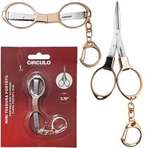 Tesoura Portatil Dobravel Oculos Arremate Acabameto 9,5cm