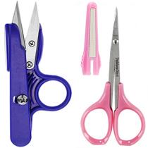 Tesoura Precisão Fina + Tecelão Arremate Patchwork Costura