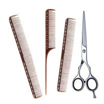 Tesoura Profissional 7' Fio Navalha+3 Pente Metal Pro Vertix