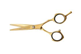 Tesoura Profissional Corte Fio Navalha 5.5 Polegadas Dourado