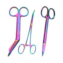 Tesoura Profissional De Remoção De Sutura Com Revestimento De Titânio Arco-Íris Para Ferramentas De