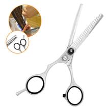 Tesoura Profissional Dentada Cabeleireiro Barbeiro Cabelo