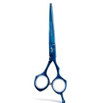 Tesoura Profissional Mega Kasho Blue Titanium Fio Navalha 5 K5360-5