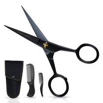 Tesoura Profissional para Barba e Bigode ONTAKI 5 - Com Pente