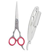 Tesoura Red Circle Navalha 6" + Navalhete Premium Vertix Tesoura Red Circle Navalha 6" + Navalhete Premium Vertix