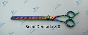Tesoura semi dentada 8.0 polegadas furtacor
