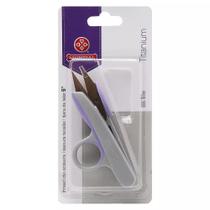 Tesoura tecelao fio liso cinza e lilas titanium mundial 12,7cm 501-5