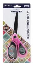 Tesoura Titânio Soft 8 Lanmax Lm-13018-t Rosa