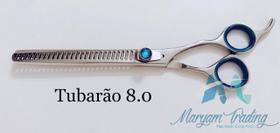 Tesoura tubarao 8.0 polegadas prata brilho Tesoura tubarao 8.0 polegadas prata brilho