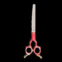 Tesoura Tubarão Curva 7 Allure Vermelha - PrecisionEdge