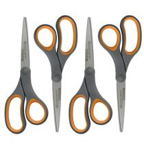 Tesoura Westcott Titanium Bonded, 20 cm, alça macia, pacote com 4