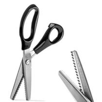 Tesoura Zig Zag Picotar Costura Papel Tecido Profissional Cor Preto