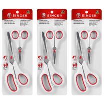 Tesouras de costura SINGER 21,6 cm e 12,1 cm, kit com 3 unidades Tesouras de costura SINGER 21,6 cm e 12,1 cm, kit com 3 unidades