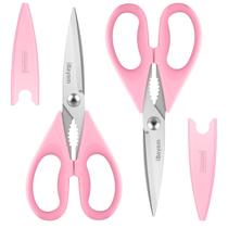 Tesouras de cozinha iBayam, pacote com 2, 22 cm, rosa resistente Tesouras de cozinha iBayam, pacote com 2, 22 cm, rosa resistente