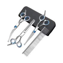 Tesouras De Cuidado Para Cães Com Revestimento De Titânio 4 Peças Kit Profissional Pontas Redondas