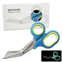 Tesouras médicas PYRSIVA Glow in the Dark revestidas com titânio de 7,5 polegadas