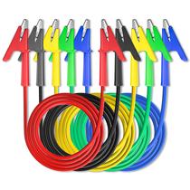 Test Leads Goupchn Alligator Clips de extremidade dupla, 2 m, 5 cores