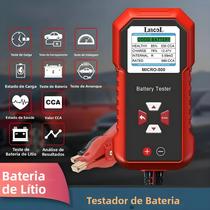 Testador De Bateria De Carro 12V 40-3000 CCA Lancol Micro 500 Com Display LED, Analisador De