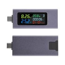 Testador De Bateria USB Tipo-C, Detector De Corrente E Voltagem DC 4-50V, Medidor De Capacidade E