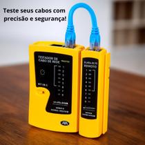 Testador de Cabo de Rede LED Ferramenta Portátil Profissional Durabilidade Tecnologia Técnicos Testador de Cabo de Rede LED Ferramenta Portátil Profissional Durabilidade Tecnologia Técnicos