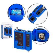 Testador de Cabo de Rede RJ45 RJ11 e Cabo Coaxial BNC - exb