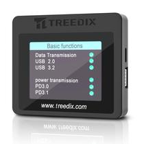 Testador de cabo USB Treedix com tela colorida de 2,4 polegadas