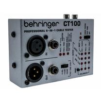 Testador De Cabos De Áudio Behringer CT100 Via LED Para Xlr Macho/Femea, P10, P2, TT, RCA, MIDI + Nota Fiscal Testador De Cabos De Áudio Behringer CT100 Via LED Para Xlr Macho/Femea, P10, P2, TT, RCA, MIDI + Nota Fiscal