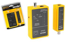 Testador de cabos de rede par trançado e coaxial RJ45 e BNC vonder