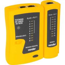 Testador de Cabos de Rede RJ11 RJ12 RJ45 C/Acessórios Vonder