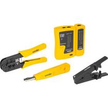 Testador de cabos de rede RJ11 RJ12 RJ45 com acessórios VONDER