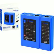 Testador de Cabos Exbom 3 em 1 RJ45 RJ11 HDMI com LED