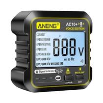 Testador De Voltagem AC10+ Detector De Polaridade De Tomada Teste De Plugue EUA UE ANENG Testador De Voltagem AC10+ Detector De Polaridade De Tomada Teste De Plugue EUA UE ANENG