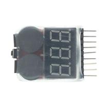 Testador De Voltagem De Bateria Lipo De 8 Canais Com Alarme Sonoro De Baixa Voltagem E Alto-falantes