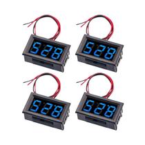 Testador De Voltagem LED Verde À Prova d'Água Com Display De 0,56 Polegadas, Voltímetro DC De Dois