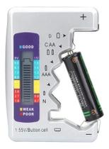 Testador Medidor De Bateria Pilha Mostrador Digital Full Cor Prateado Testador Medidor De Bateria Pilha Mostrador Digital Full Cor Prateado