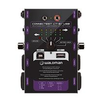 Testador Profissional Waldman CONNECTEST CT-8.1USB para P10 TRS, XLR M/F, RCA, Speakon, DIN MIDI, USB Portátil 9V, Construção Metálica, 1 Ano de Garantia