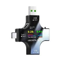 Testador USB Tipo-C Voltímetro DC Amperímetro Medidor De Tensão E Corrente Indicador De Carregador