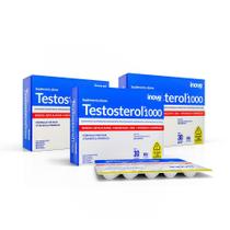 Testosterol 1000 Kit 3 Unidades 30 comp. Coqueteleira Inove Força, Energia e Performance