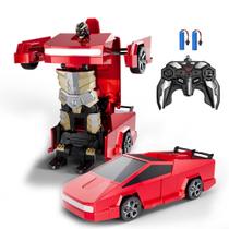 Tetesese Carro RC Transformável em Robô Caminhão com Luzes Tetesese Carro RC Transformável em Robô Caminhão com Luzes