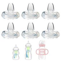 Tetinas para biberón con boquilla suave de silicona XUNICUTE, pack de 6