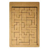 Tetris Quebra-Cabeça educativo Infantil Para Recreação em Mdf para pintar/colorir em casa