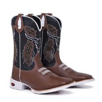 Texana Sola Branca Masculina Bota Country Cano Medio Bordado Touro Bico Quadrado Texana Sola Branca Masculina Bota Country Cano Medio Bordado Touro Bico Quadrado
